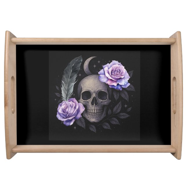 PURPLE SKULL  SERVING TRAY (Front)