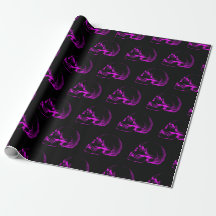Purple Skull Sketch Pattern