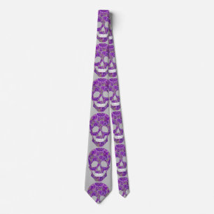 Purple Skull Tie