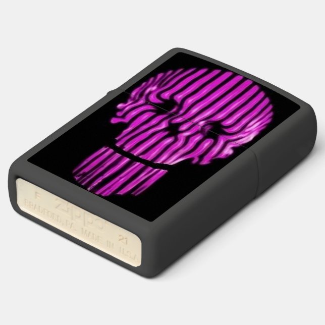 Purple Skull Zippo Lighter (Angled)