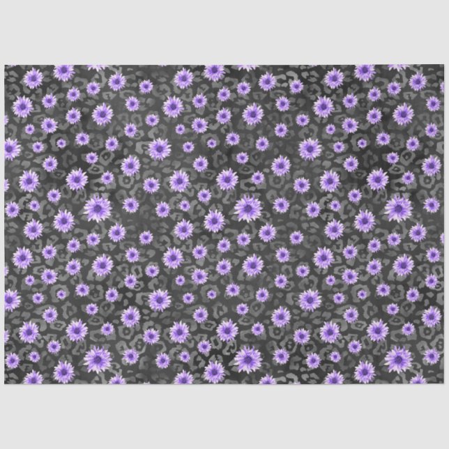 Purple Skulls and Sunflower Series Design 11 Tissue Paper (Front)