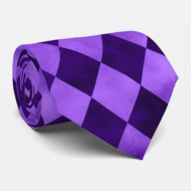 Purple Skulls and Sunflower Series Design 13  Neck Tie (Rolled)