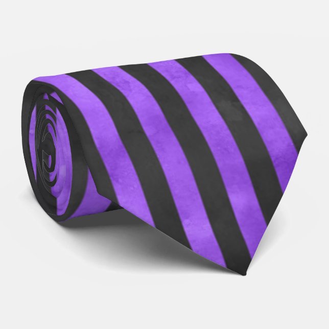 Purple Skulls and Sunflower Series Design 5 Neck Tie (Rolled)