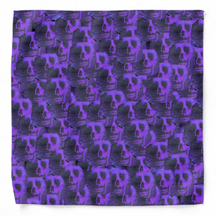 Purple Skulls Bandana