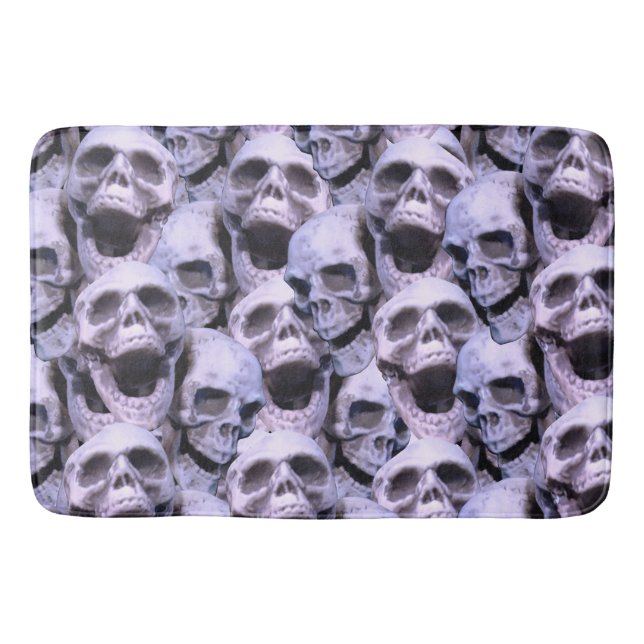 Purple Skulls Bath Mat (Front)