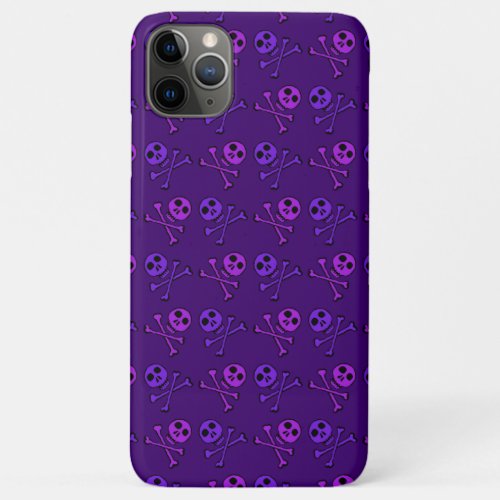 Purple Skulls iPhone Case