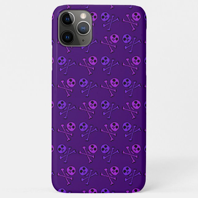Purple Skulls iPhone Case (Back)