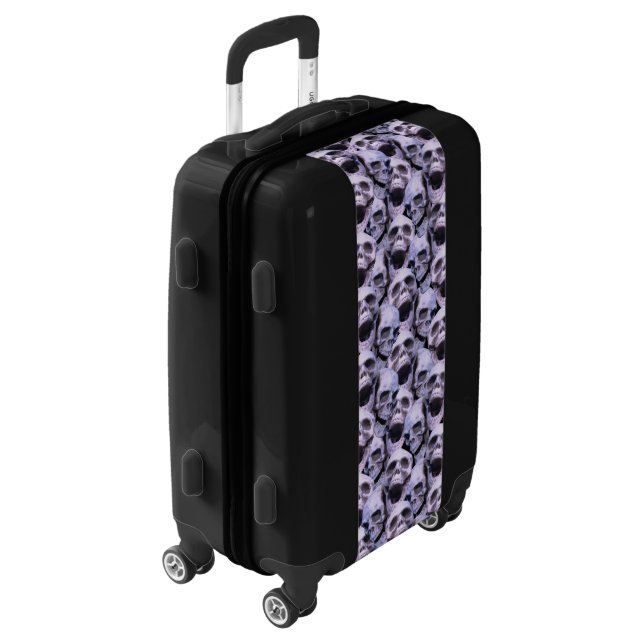 Purple Skulls Luggage (Rotated Left)
