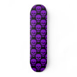 Purple Skulls Skateboard Deck