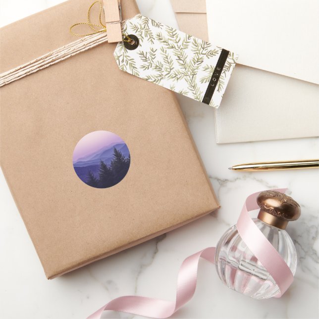 Purple Sky in the Smoky Mountains Sticker (Gifting)