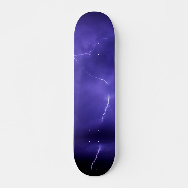 Purple Sky Lightning Skateboard (Front)