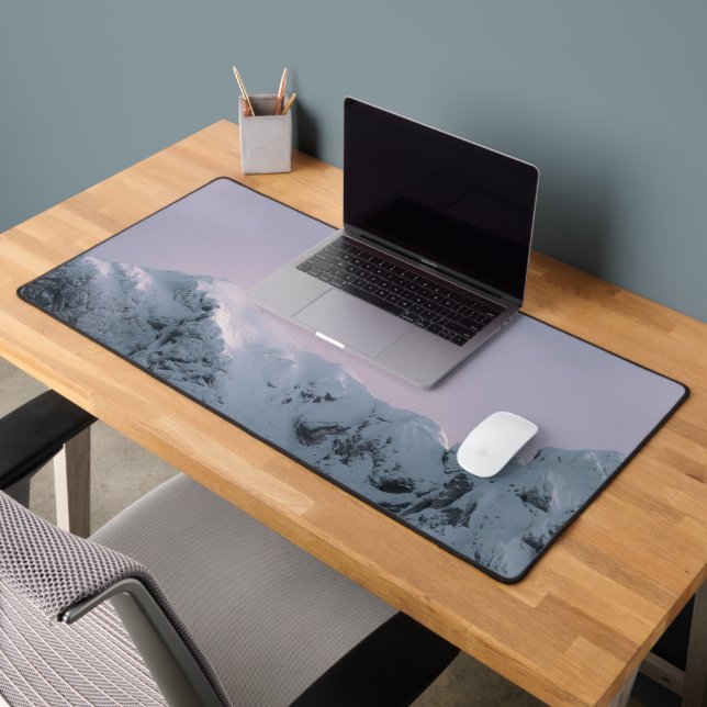 Purple sky over mountains desk mat (Office 2)