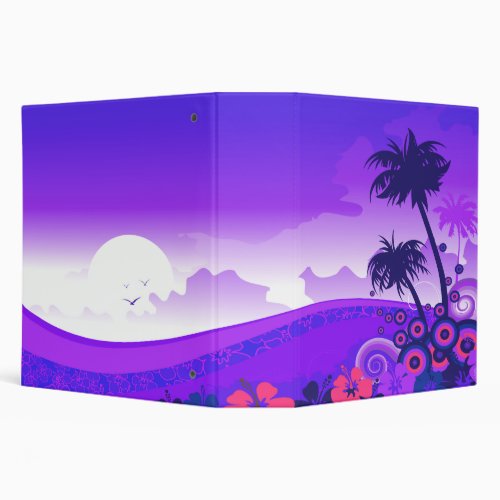 purple skys tropical bliss notebook binder