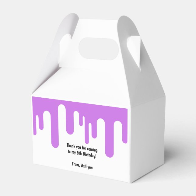 Purple Slime Favor Boxes (Front Side)