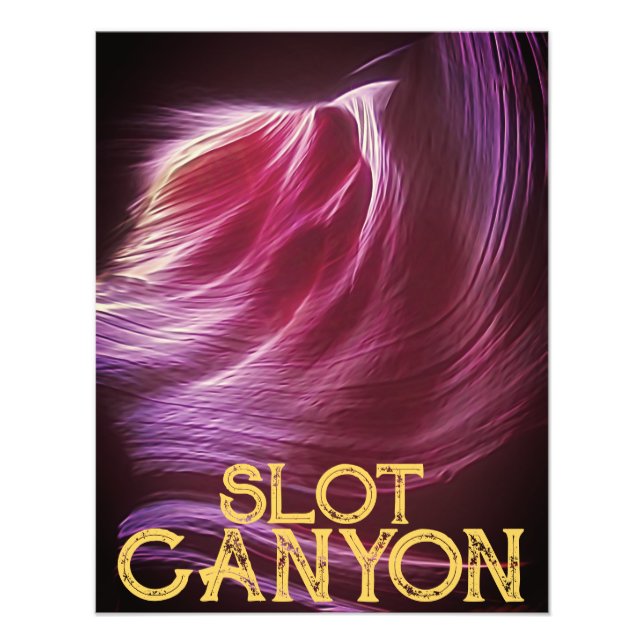 Purple Slot Canyon Pink Text or Your Photo & Text  (Front)