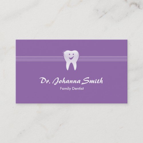 Purple Smiling Tooth Dental Appointment Female