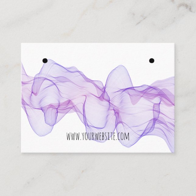 Purple Smoke Earrings Display Card (Front)