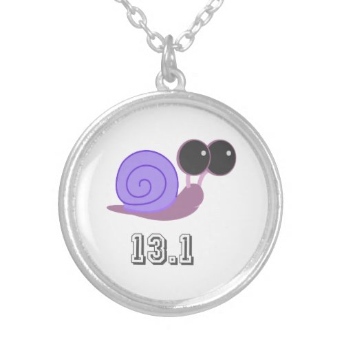 Purple Snail 131 Silver Plated Necklace