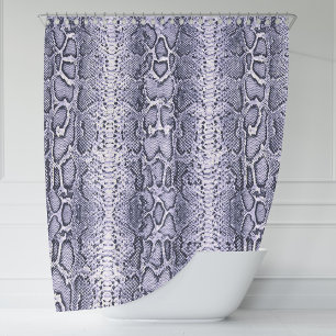 Purple Snake Skin Animal Print Shower Curtain