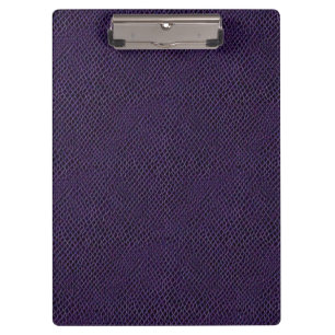 Purple Snake Skin Leather Clipboard