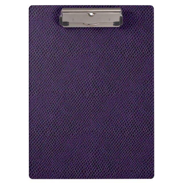 Purple Snake Skin Leather Clipboard (Front)