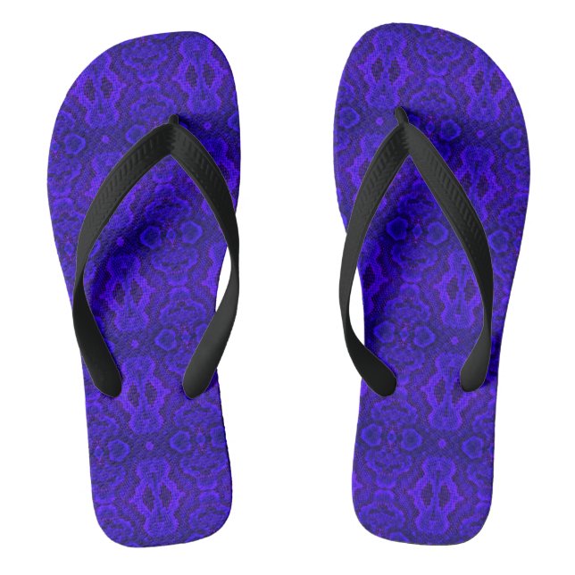 Purple Snake Skin Texture Flip Flops (Footbed)