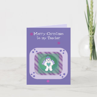 Purple Snow Angel for my Teacher Holiday Card