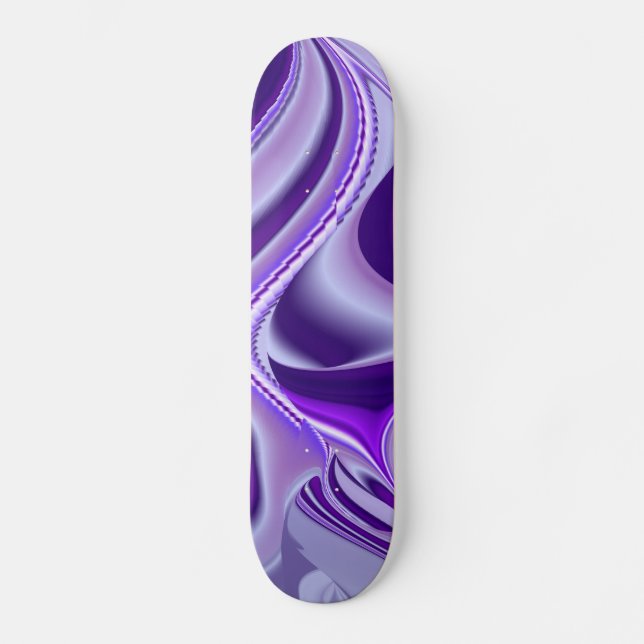 Purple Snow Dream , Abstract Fantasy Rainbow-Art Skateboard Deck (Front)