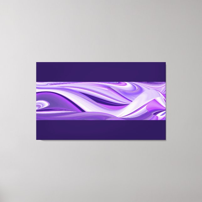 Purple Snow Dreams, Abstract Fantasy Rainbow Art Canvas Print (Front)