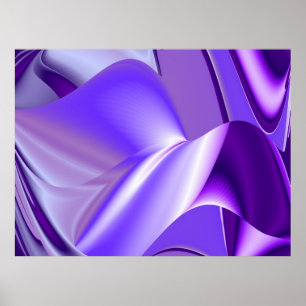 Purple Snow Dreams, Abstract Fantasy Rainbow Art Poster