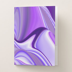 Purple Snow Flower Rainbow Dreams Pocket Folder