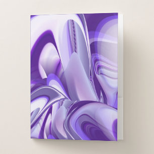 Purple Snow Flower Rainbow Dreams Pocket Folder