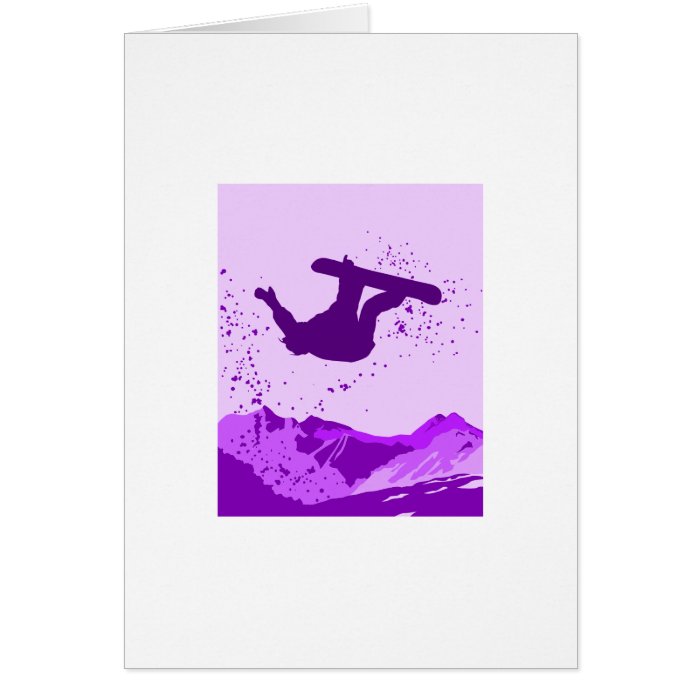 Purple Snowboard Logo Card