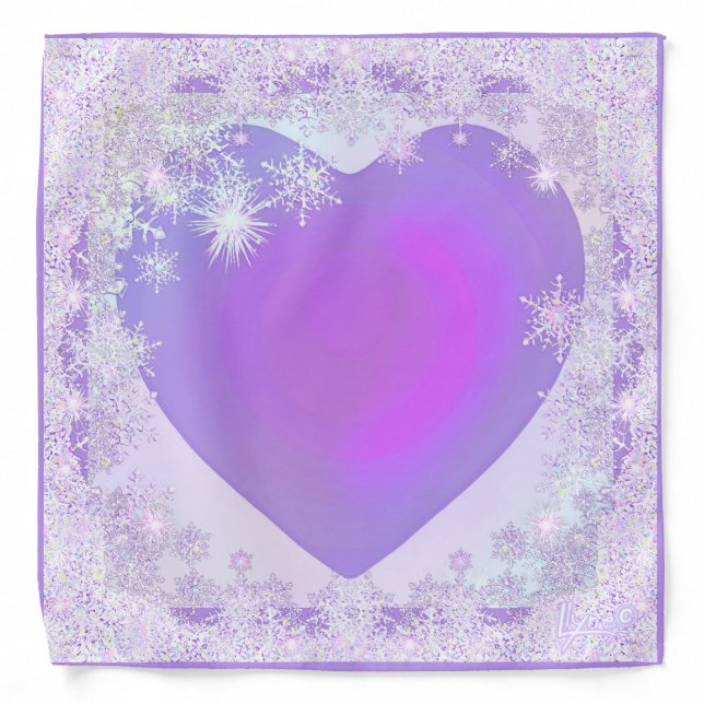 Purple snowflake bandana (Front)