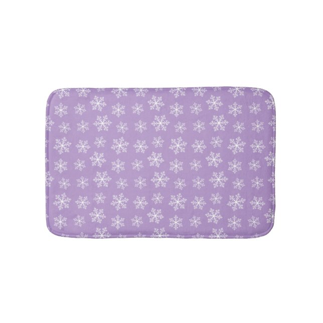 Purple Snowflake Bath Mat (Front)