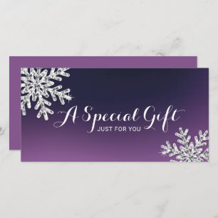 Purple Snowflake Beauty Salon Gift Certificate