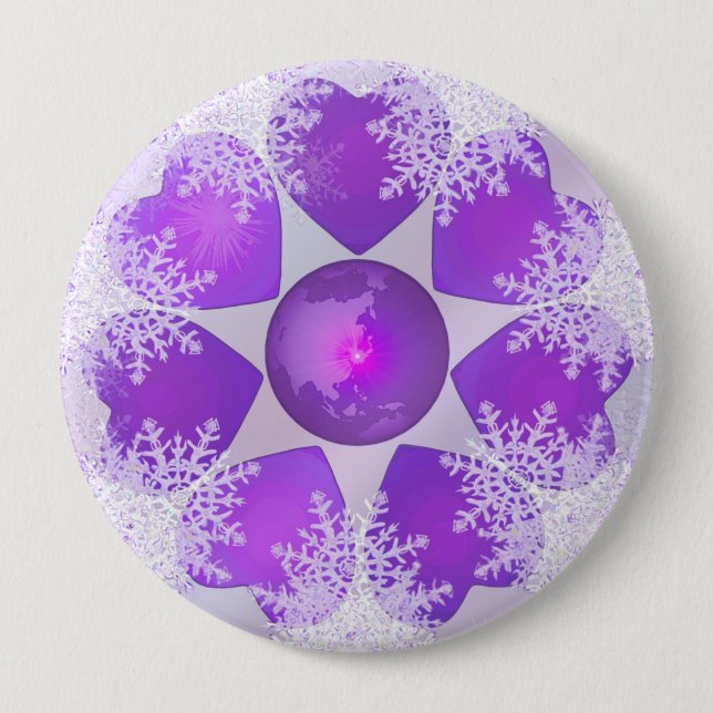 Purple snowflake button (Front)