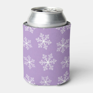 Purple Snowflake Can Cooler