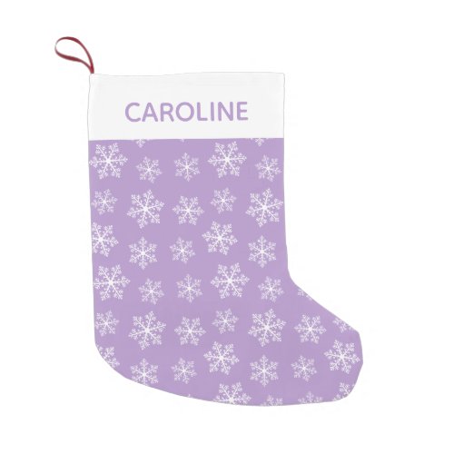 Purple Snowflake Christmas Stocking