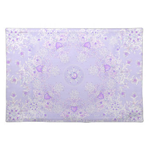 Purple snowflake cloth placemat