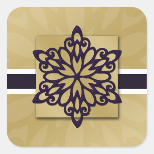 purple snowflake envelope seal