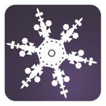 purple snowflake envelope seal