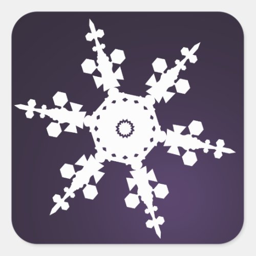 purple snowflake envelope seal