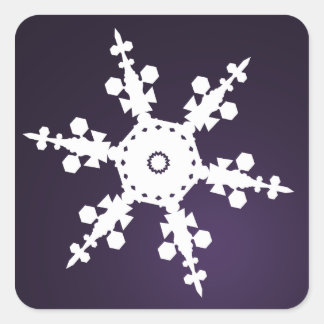 purple snowflake envelope seal
