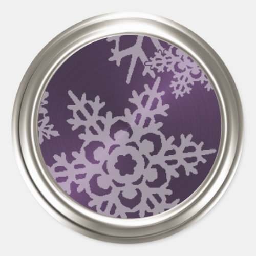 Purple Snowflake Envelope Seal