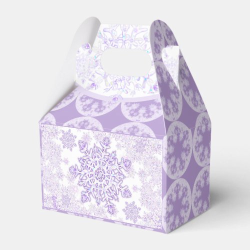 Purple snowflake favor box