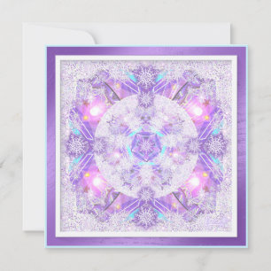 Purple snowflake invitation