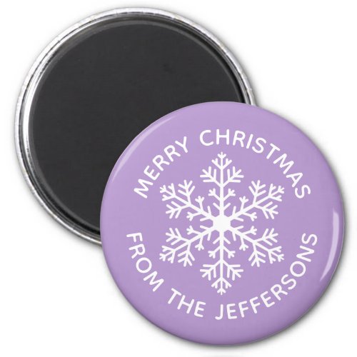 Purple Snowflake Magnet