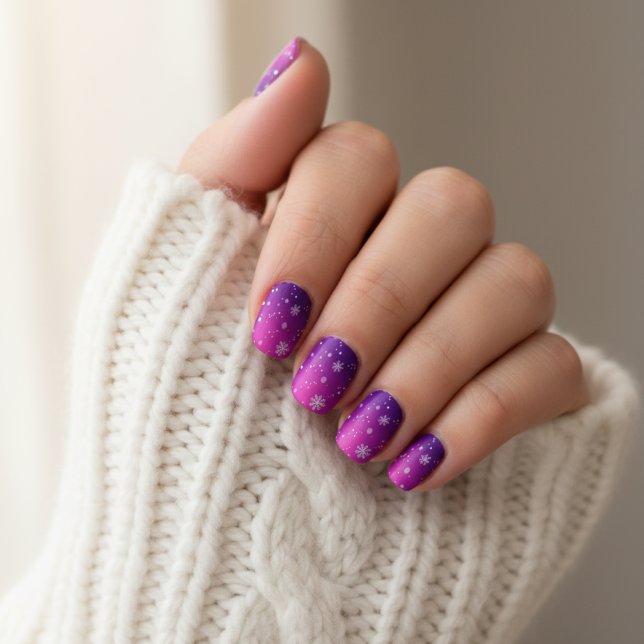 Purple Snowflake Minx Nail Art (Creator Uploaded)