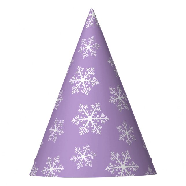 Purple Snowflake Party Hats (Front)